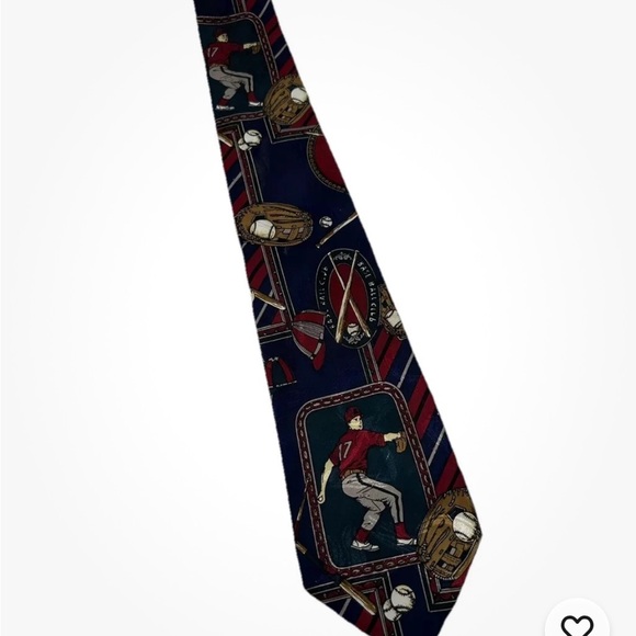 American Sports‎ Multicolor  Baseball Tie - Picture 2 of 9